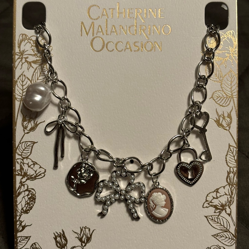 Nwtcatherine Malandrino Silver Charm Neclace 22$